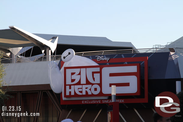 No visible changes to the Magic Eye Theatre.. Big Hero 6 signage is still up.