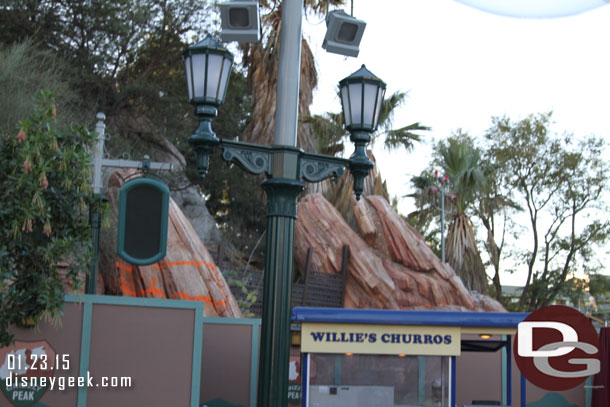 The rockwork at the entrance to Condor Flats has been marked.. demolition is coming soon it looks like.