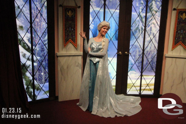 Elsa posing for some other guests