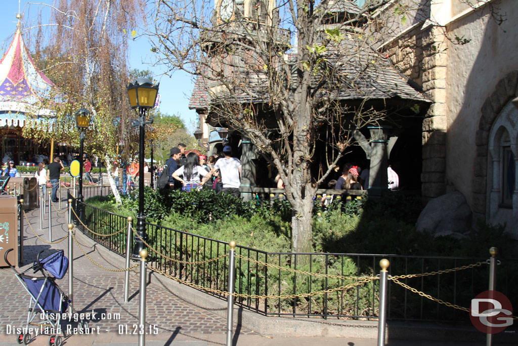 The line for Peter Pan looked short.  It was posted at 30 minutes.