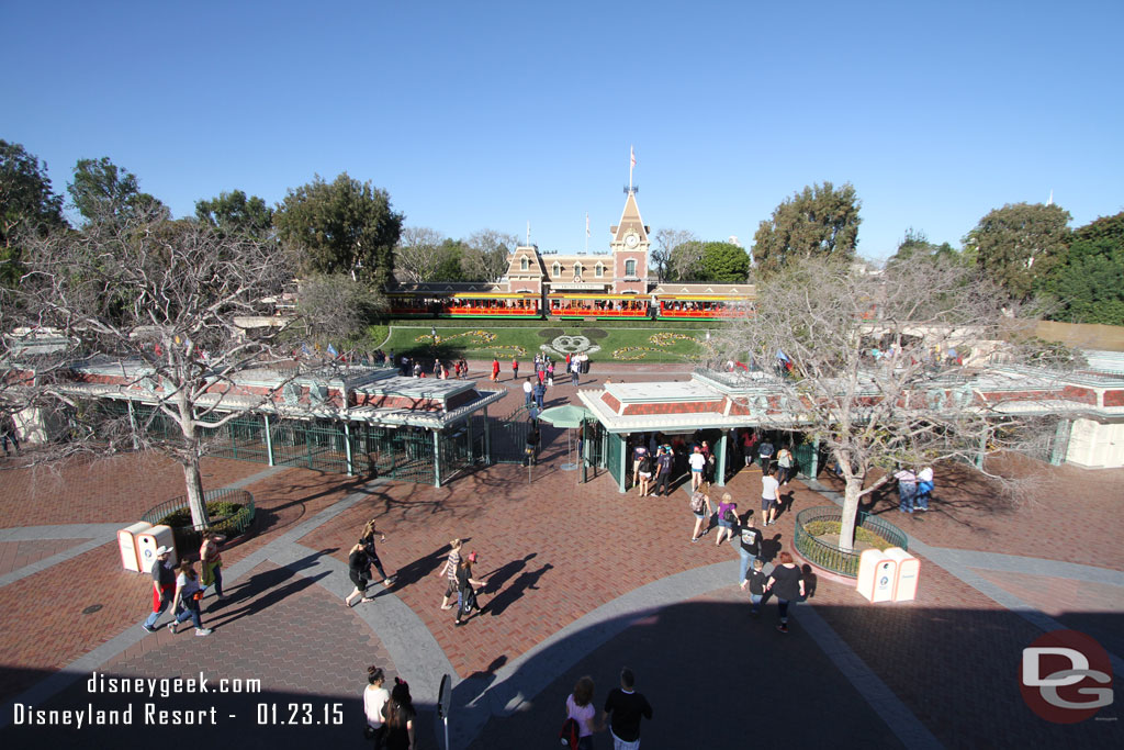 Passing over the main entrance to Disneyland