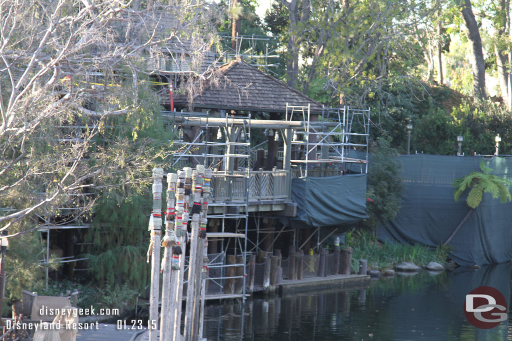 Scaffolding up at the Hungry Bear (all of Critter Country is closed)