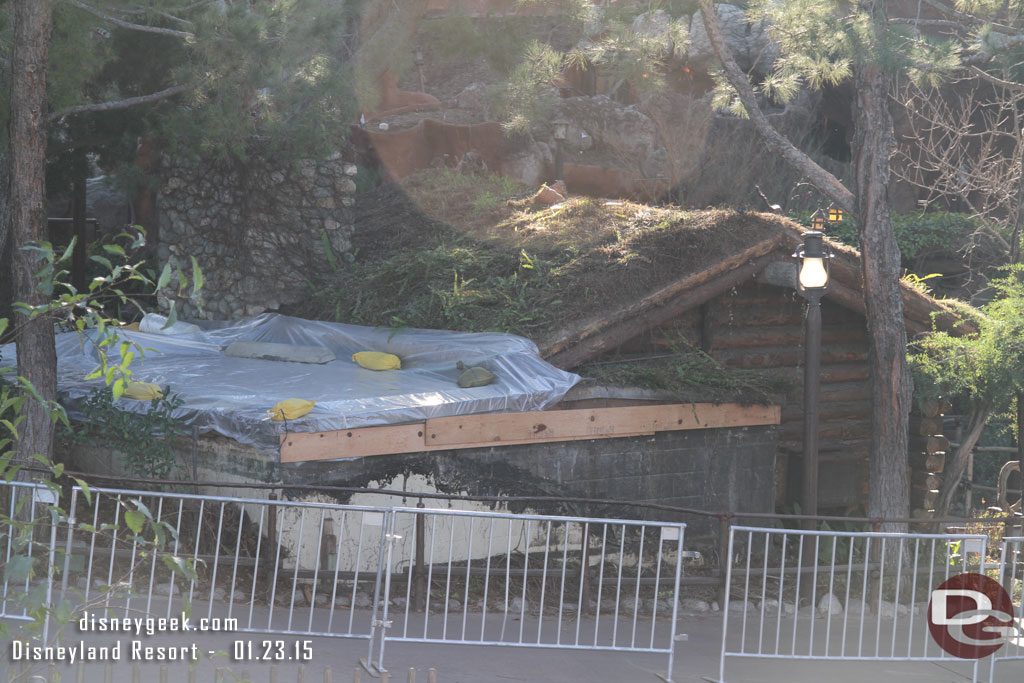 Work on the Briar Patch facade