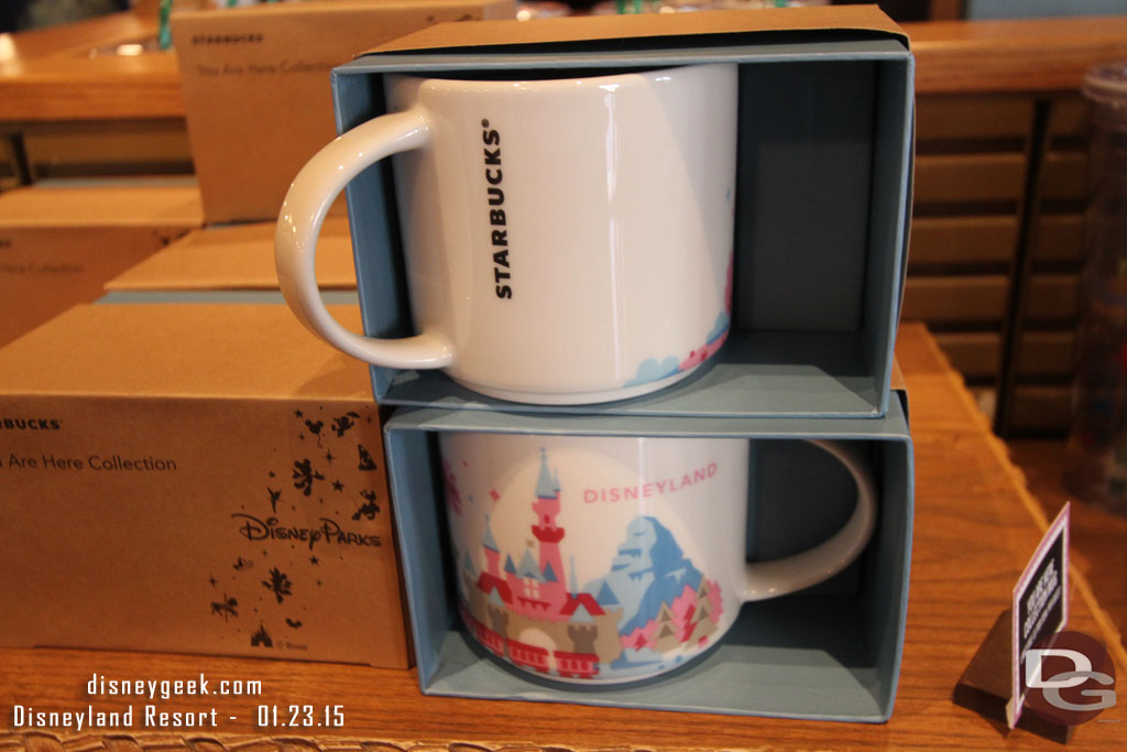 The You Are Here Collection mug.  They are specific to each park.  (No Downtown Disney that has the generic California Mug as of last check).