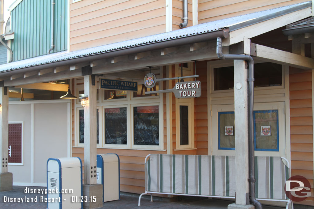 The same Bakery Tour sign over this doorway.