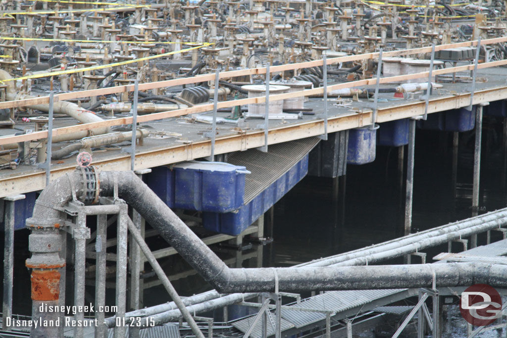 Some of the ballast tanks that are used to float the platforms need to be re-attached.