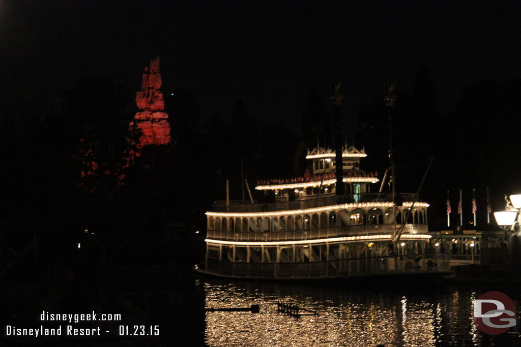 The Mark Twain in dock on the Rivers of America.