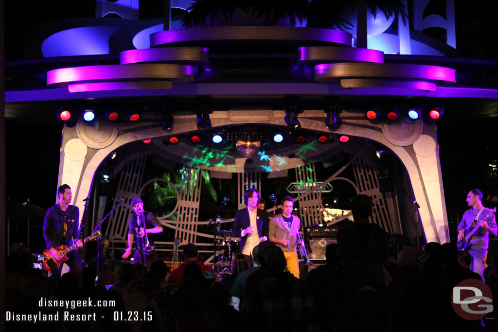 The Suburban Legends were performing at the Tomorrowland Terrace