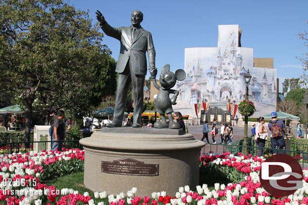 Walt and Mickey are surrounded by tulips this week.