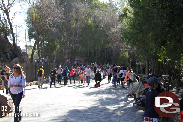 A fair number of guests on the Big Thunder Trail this afternoon