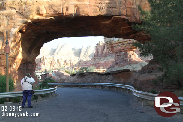 Walking into Cars Land.