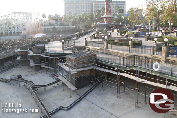 Scaffolding up in Paradise Bay