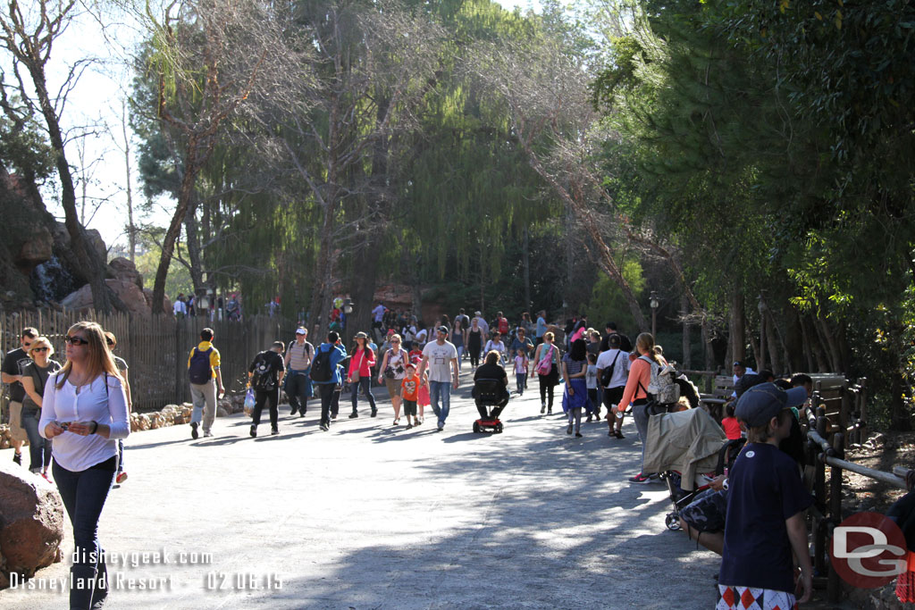 A fair number of guests on the Big Thunder Trail this afternoon