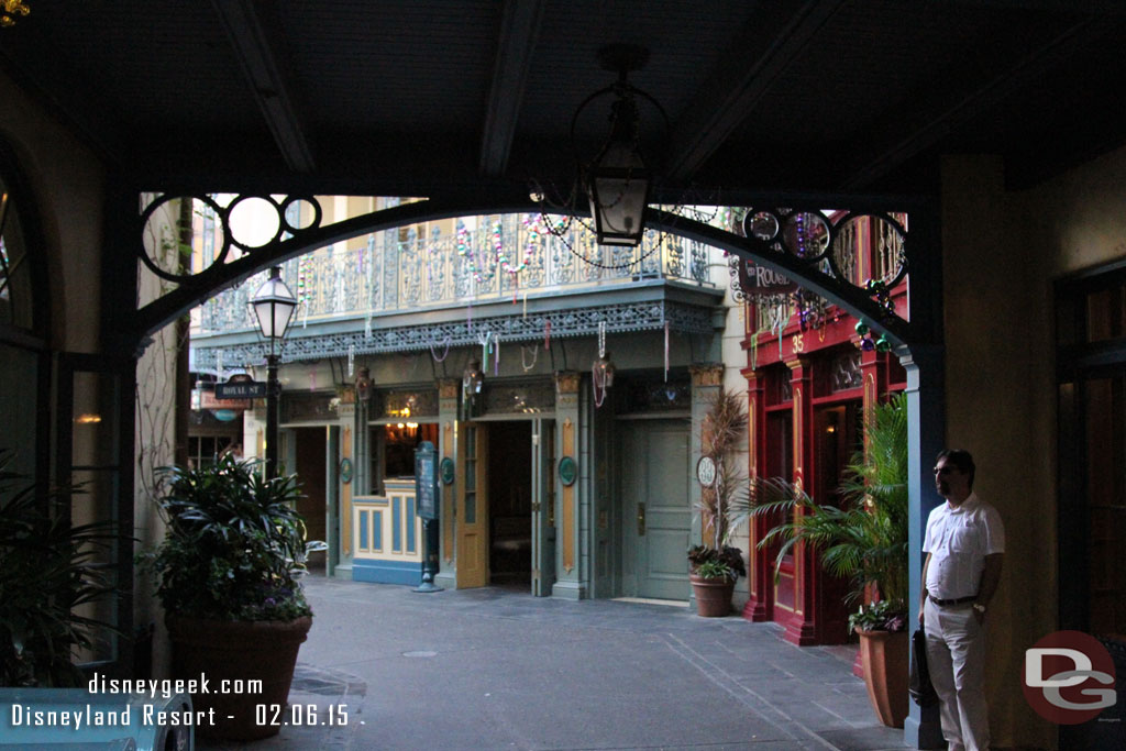 A quiet moment in New Orleans Square