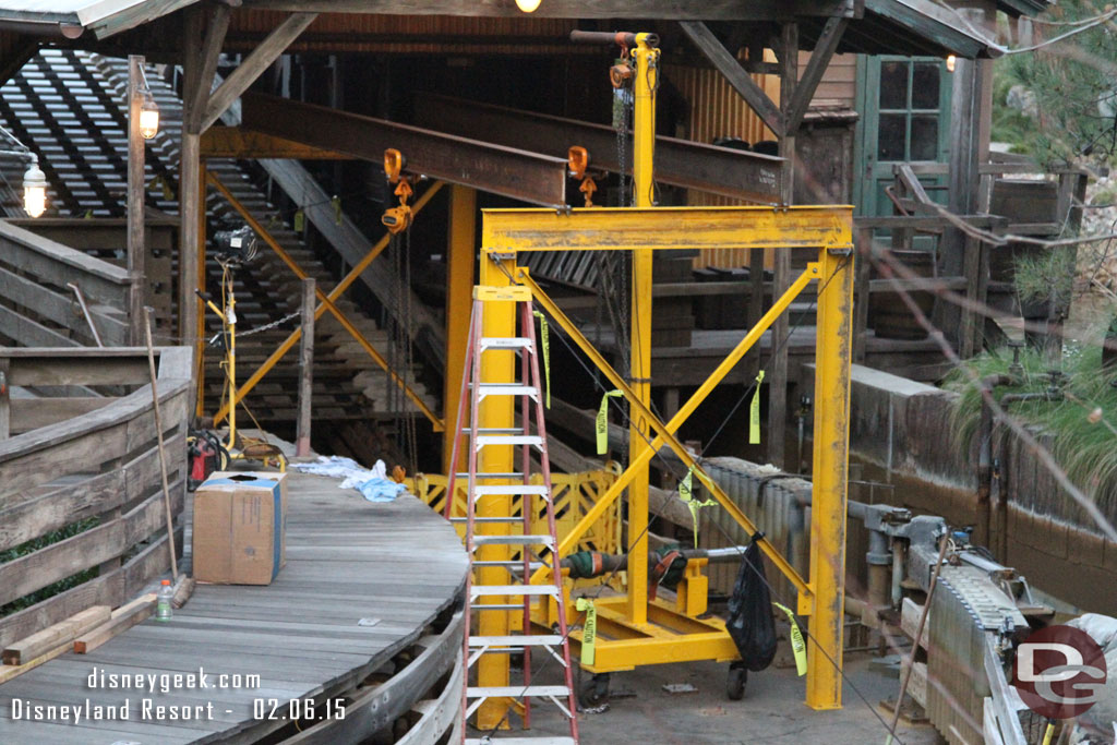 Looks like they are replacing the drive mechanisms for the lift hill