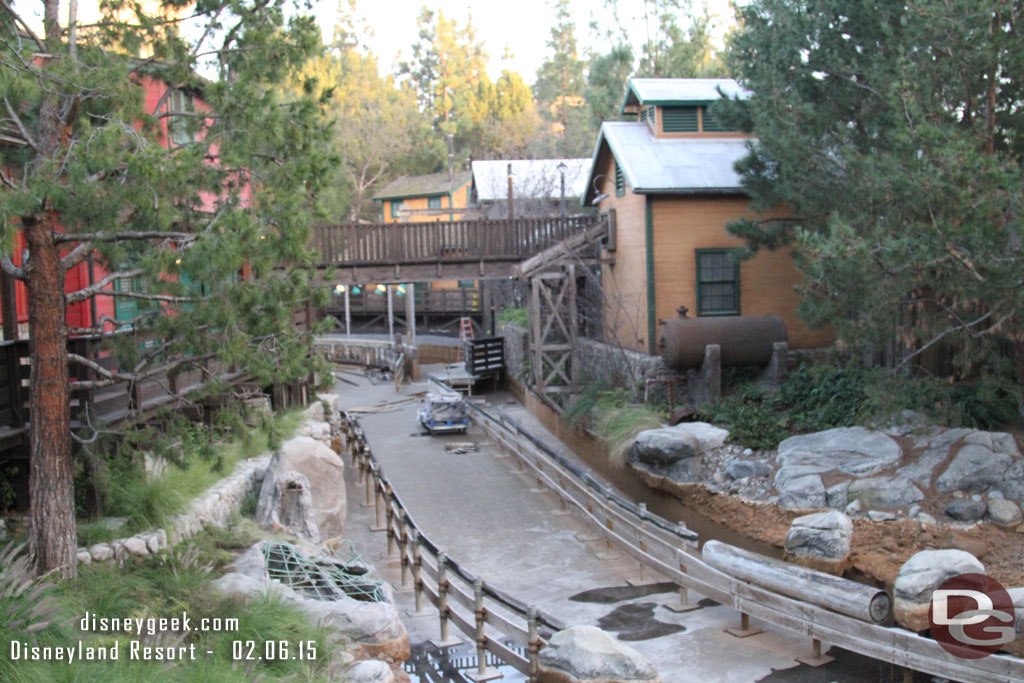 Some rockwork being worked on  (the lower left in this picture)