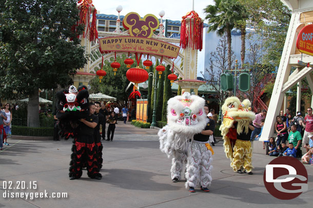 The Northern Shaolin Kung Fu Association Lion Dance performers.