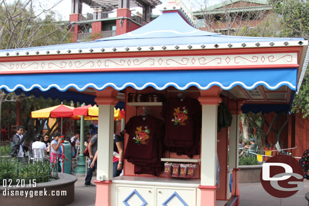 A couple merchandise items for Lunar New Year at this kiosk near the Corn Dog Castle.