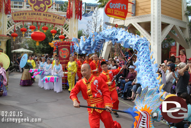 A dragon dance is performed