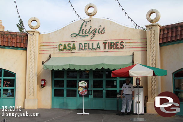 The Flying Tires had their last flight last Monday.  A cast member and sign out front.  No indications of what is coming here.  Thought maybe the concept art from the blog would find its way to the area.  