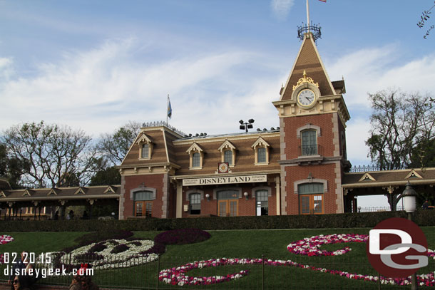 Arriving at Disneyland.