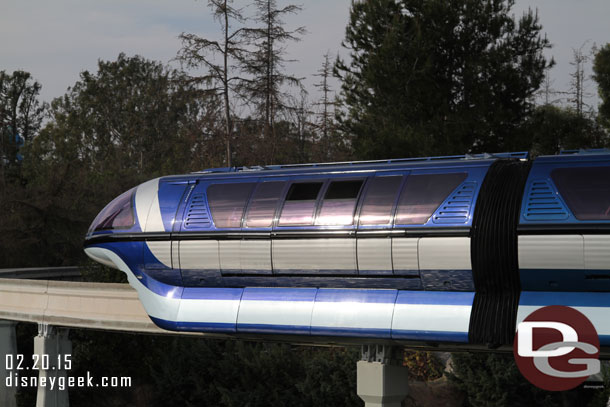 Monorail Blue passing by.