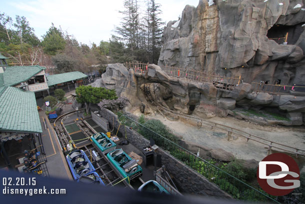 Passing over the Matterhorn which is still undergoing refurbishment