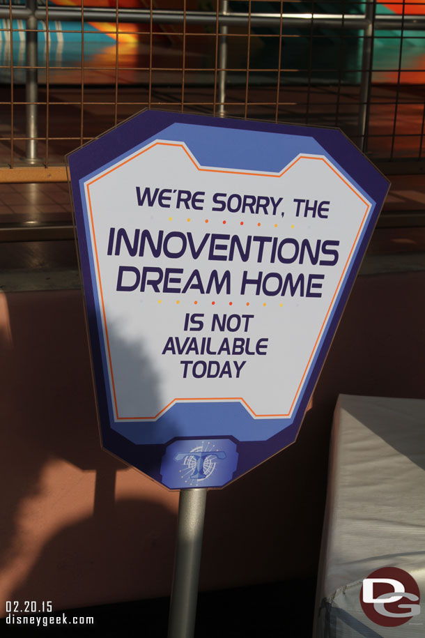 The Dream House has closed in Innoventions.