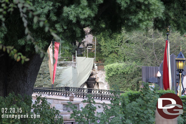 Some scaffolding up in the grotto area.