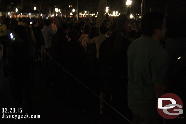 Passing through Fantasmic, this was only a couple minutes to show time and plenty of space in the reserved areas.. Several cast members trying to keep guests out as they went under the ropes to the wide open areas.