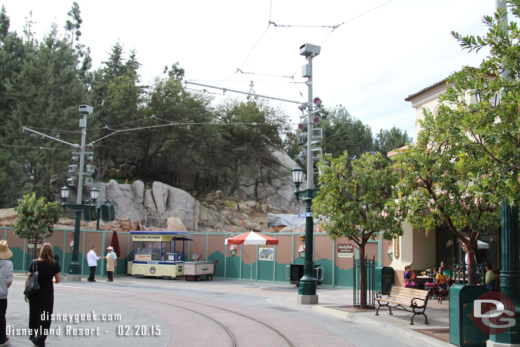 Some of the rocks at the entrance to Condor Flats/Grizzly Peak Airfield have been removed.