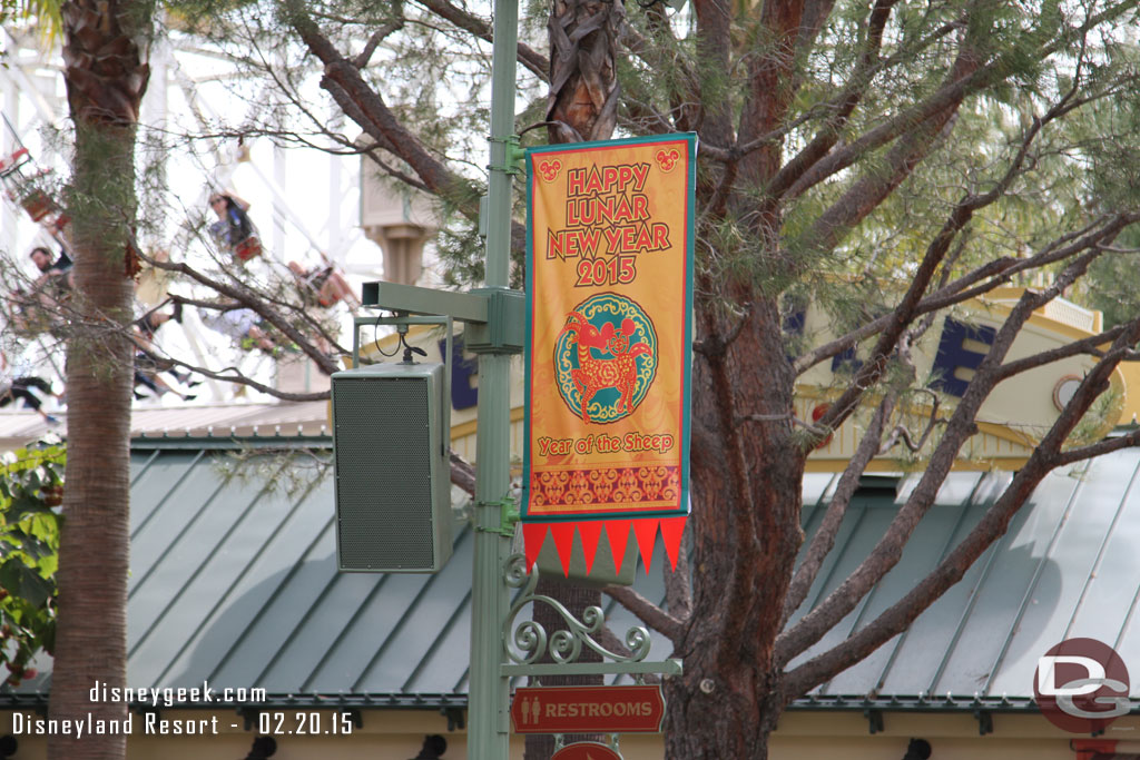 Banners along the parade route