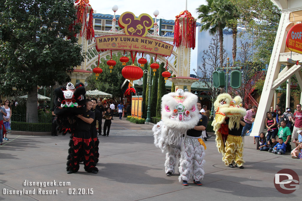 The Northern Shaolin Kung Fu Association Lion Dance performers.