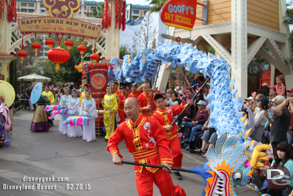 A dragon dance is performed