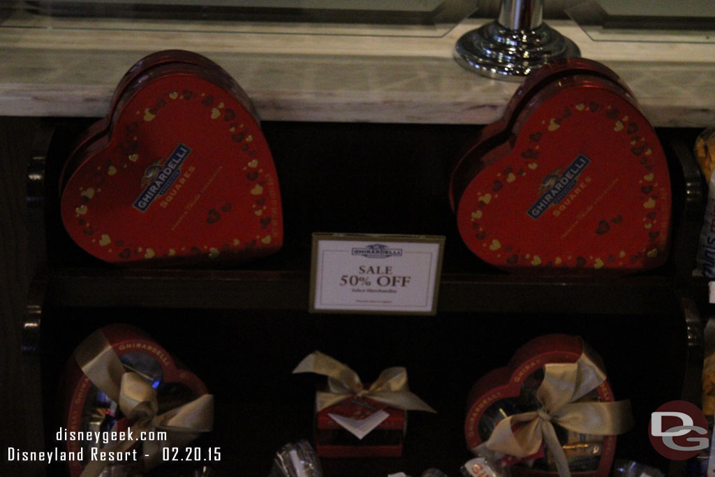 Half off Valentines day left overs at Ghirardelli