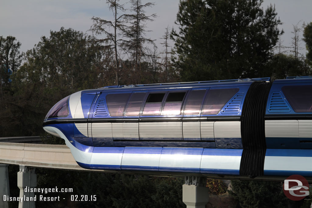 Monorail Blue passing by.