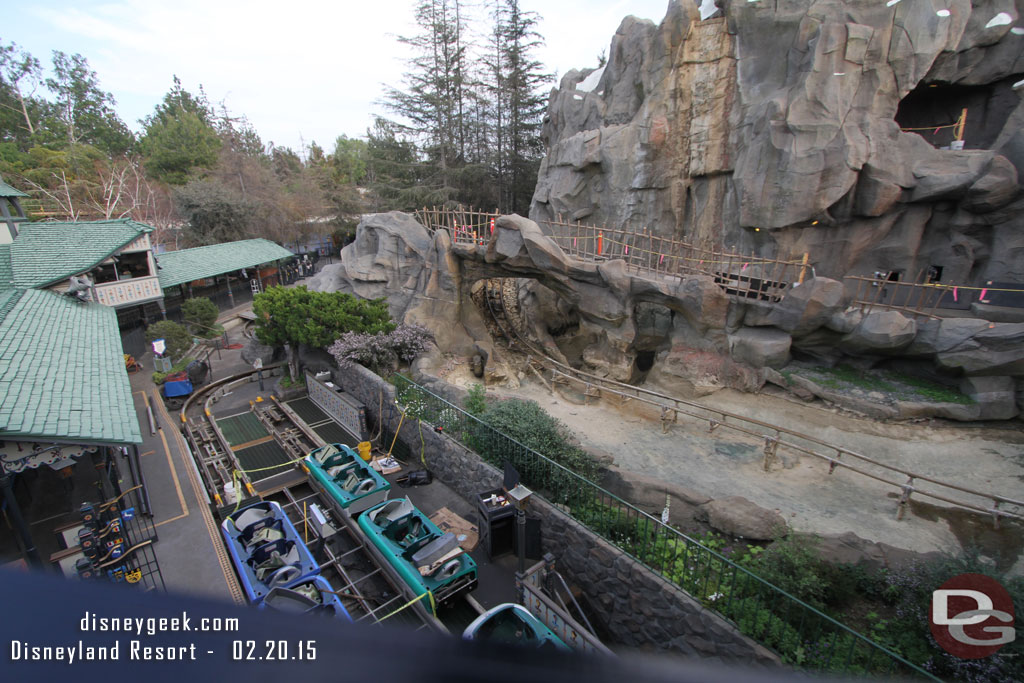 Passing over the Matterhorn which is still undergoing refurbishment