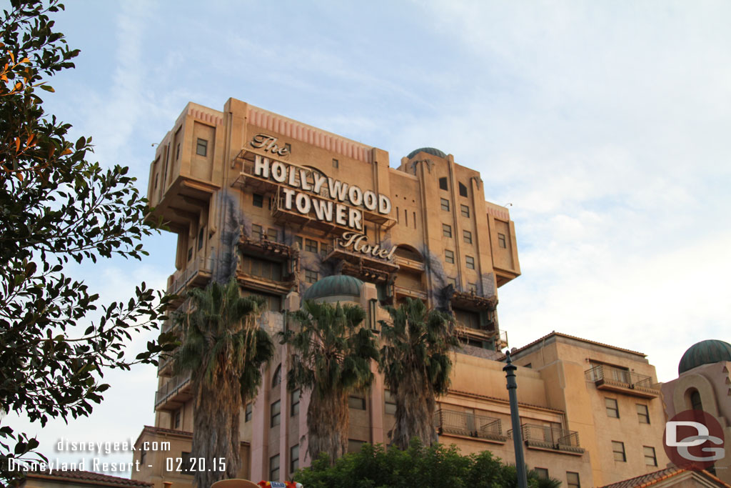 The Tower of Terror (20 minute wait when I walked by).