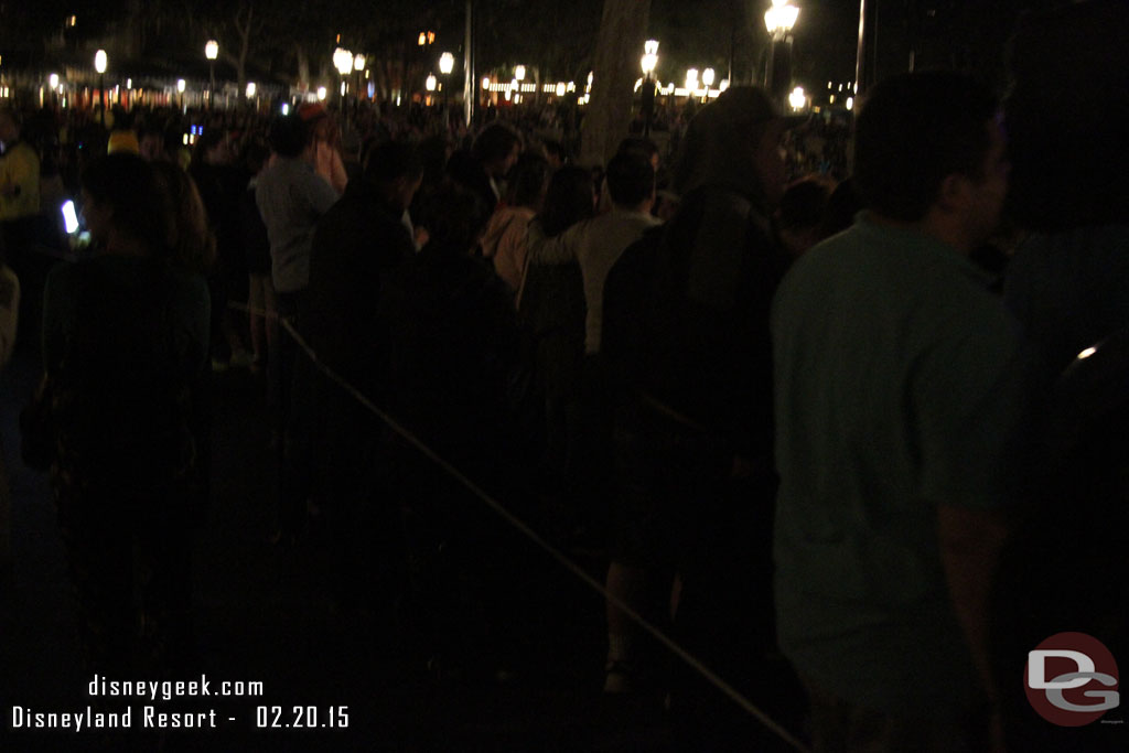 Passing through Fantasmic, this was only a couple minutes to show time and plenty of space in the reserved areas.. Several cast members trying to keep guests out as they went under the ropes to the wide open areas.