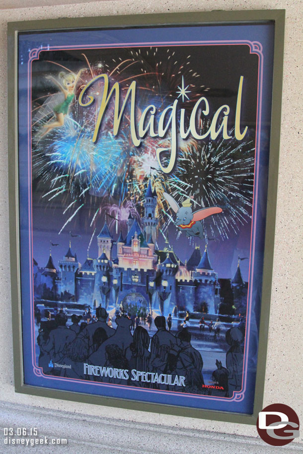 The Magical poster is still up. Guess it is staying until the new 60th show one can take its place.