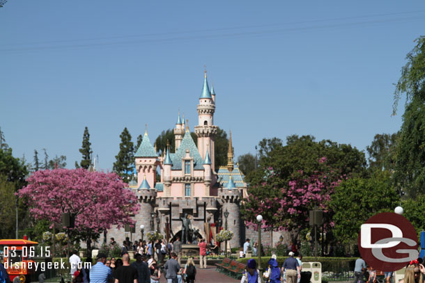 The scaffolding has been taken down and Sleeping Beauty Castle is now a lighter shade of pink and much of the gold added for the 50th has been removed or repainted to silver.