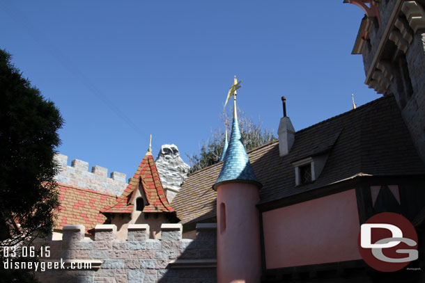 Moving around to the Fantasyland side.