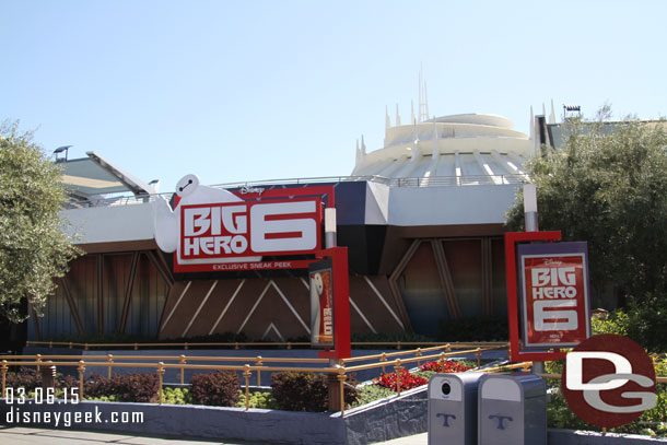 The Big Hero 6 signage is still up.