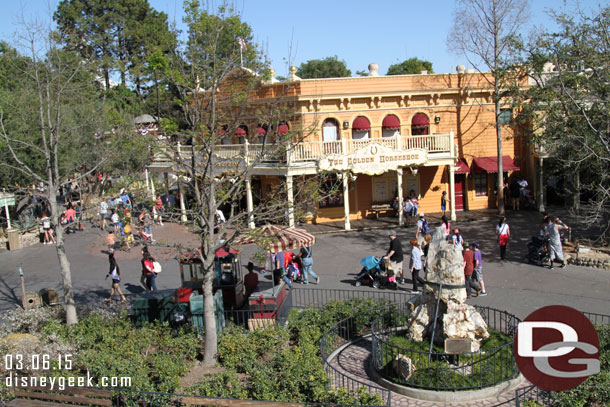 Frontierland from the upper deck of the Mark Twain