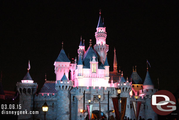 Sleeping Beauty Castle this evening.