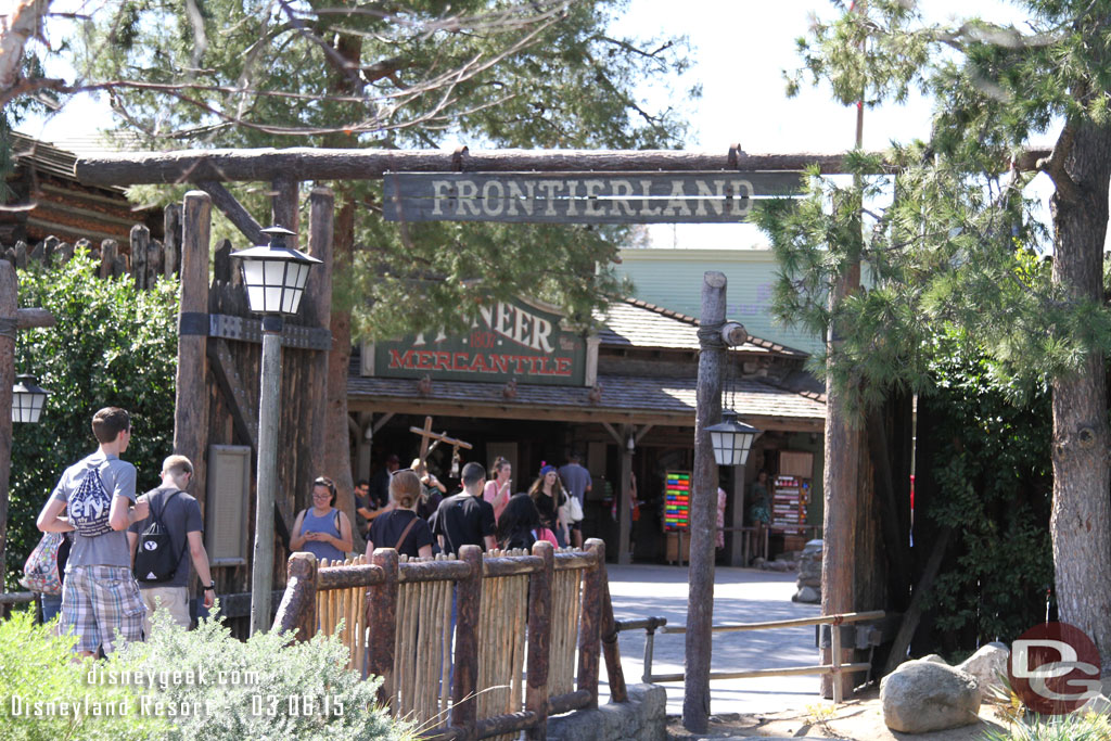 Heading for Frontierland