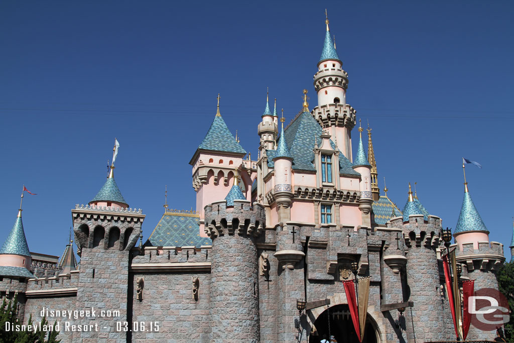 A series of pictures of Sleeping Beauty Castle now.