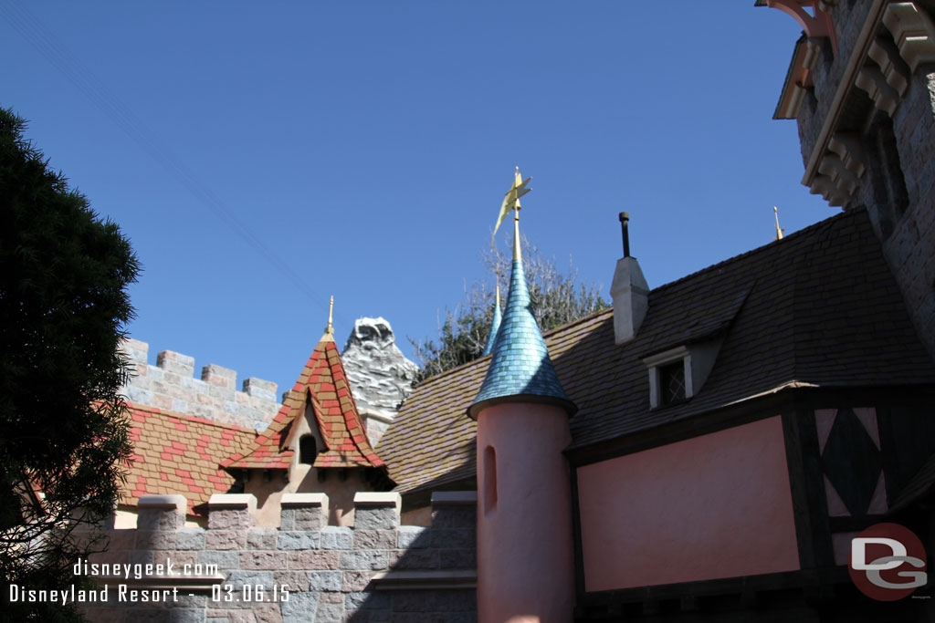 Moving around to the Fantasyland side.