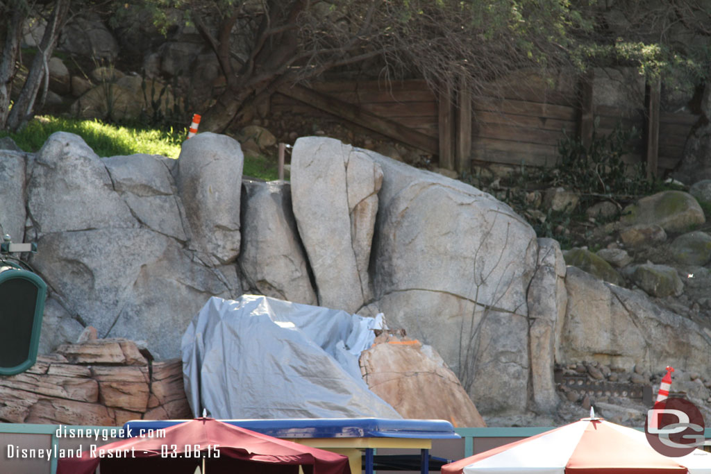 Work continues on Grizzly Peak Airfield.  A look from Carthay Circle.