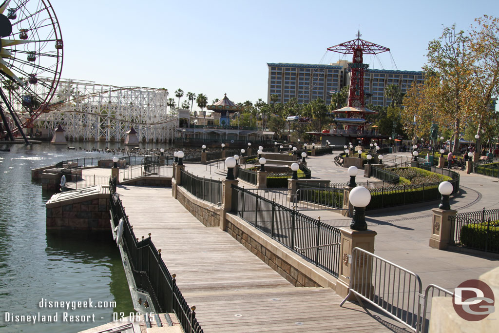 The lower terraces of Paradise Park are still blocked off.